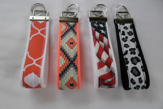 Wrist Key Chain-Key Fob-Wristlet Keychain-Fabric Fob