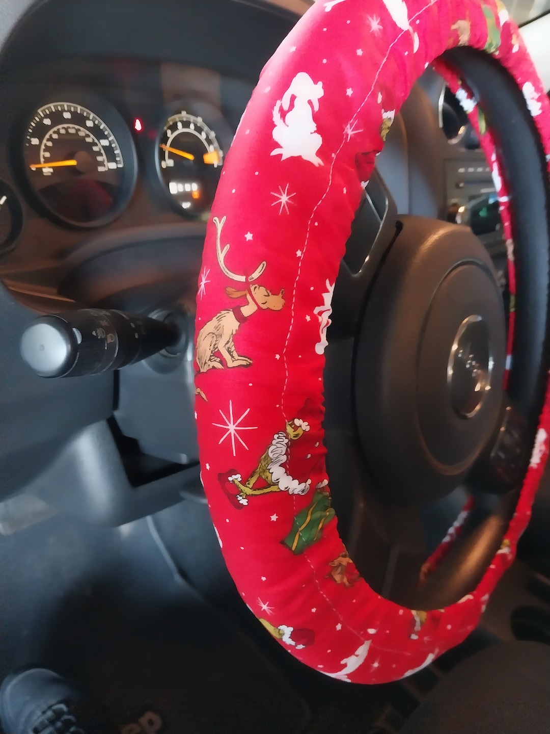 Grinch Steering Wheel Cover Red Wheel Cover Etsy
