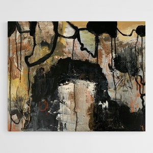 Abstract Acrylic Landscape Painting | Abstract Textured Wall Art | Home Gift One-Of-A-Kind Original Canvas