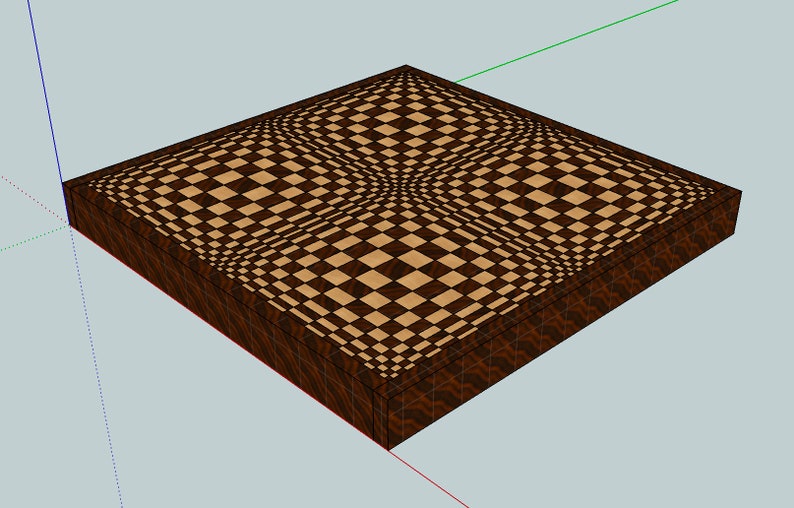 Butterfly 3D end grain cutting board for 12 planer Etsy