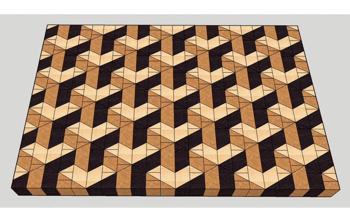 3D end grain cutting board 16 plans Cutting board plans Etsy