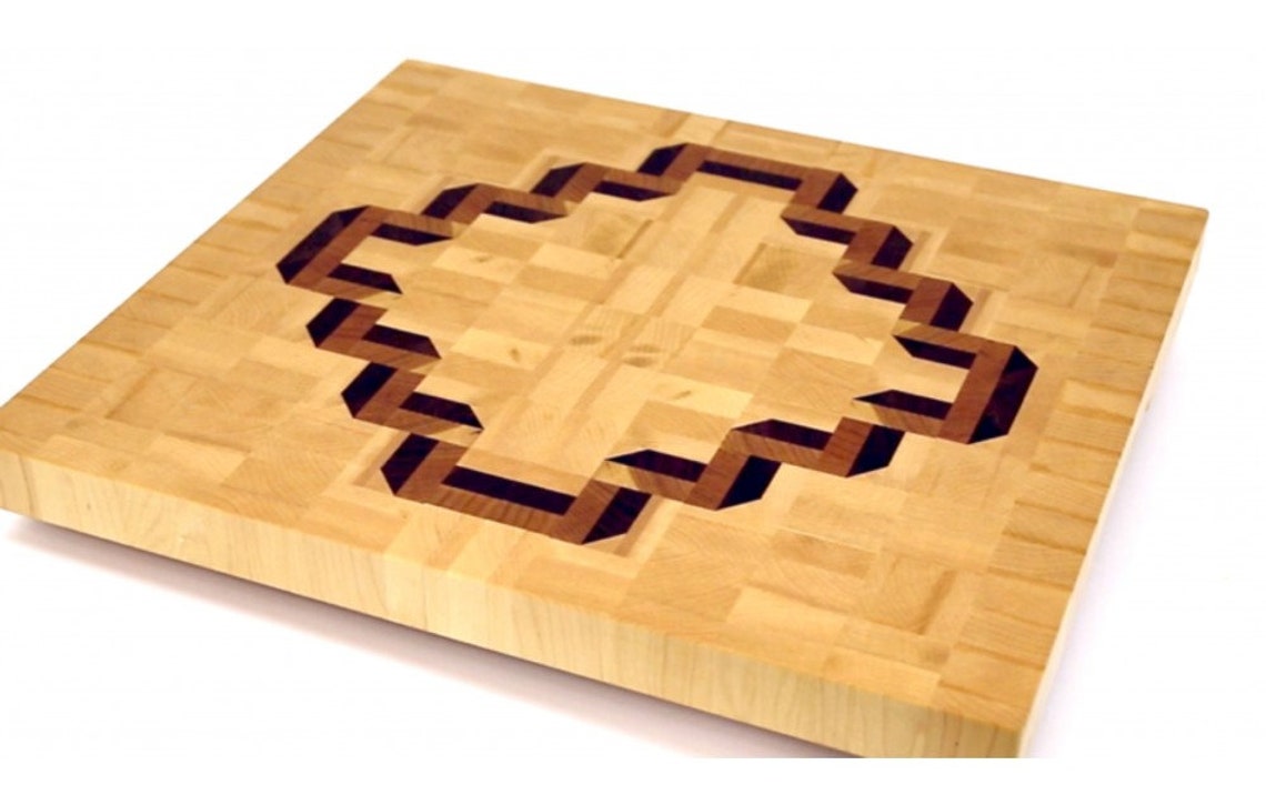 3D cutting board illusion 6 Cutting board plans SketchUp Etsy