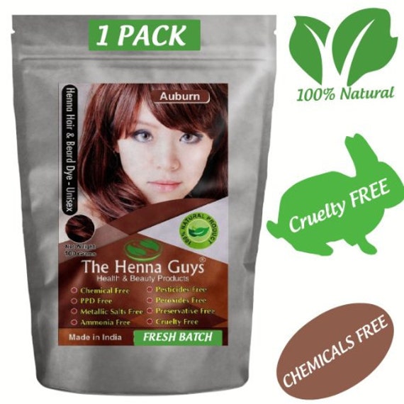 Auburn Henna Hair Dye Powder 100g 3 53 Oz 100 Natural Etsy