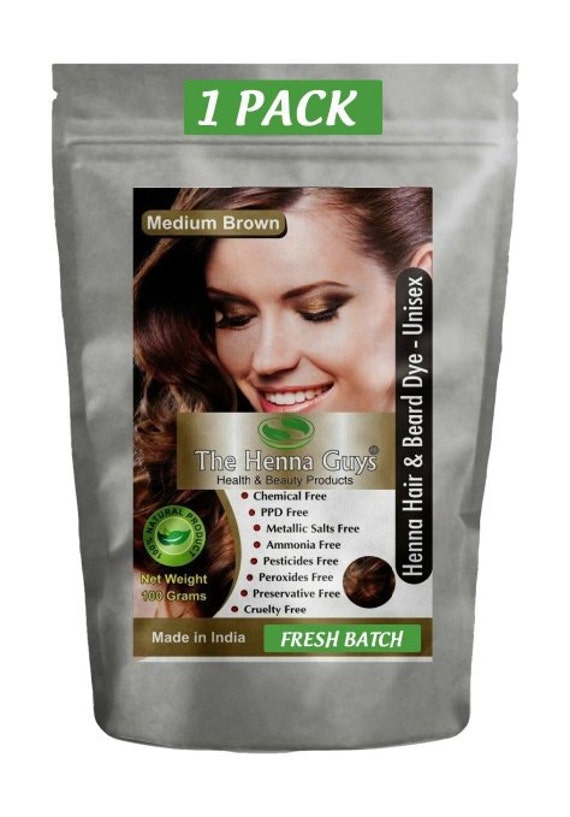 Medium Brown Henna Hair Dye Powder 100g 3 53 Oz 100 Etsy