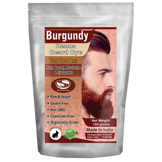 Henna Beard Dye For Men 100 Percent Natural Chemical Free Etsy