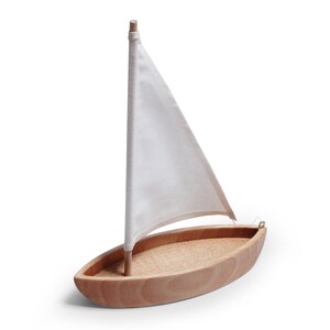 Wooden toy boat Sailboat Boat Toy Natural Toy image 10