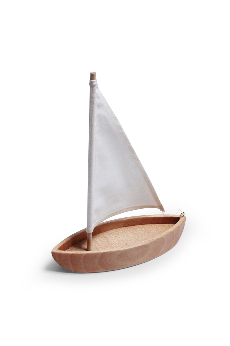 Wooden toy boat Sailboat Boat Toy Natural Toy image 10