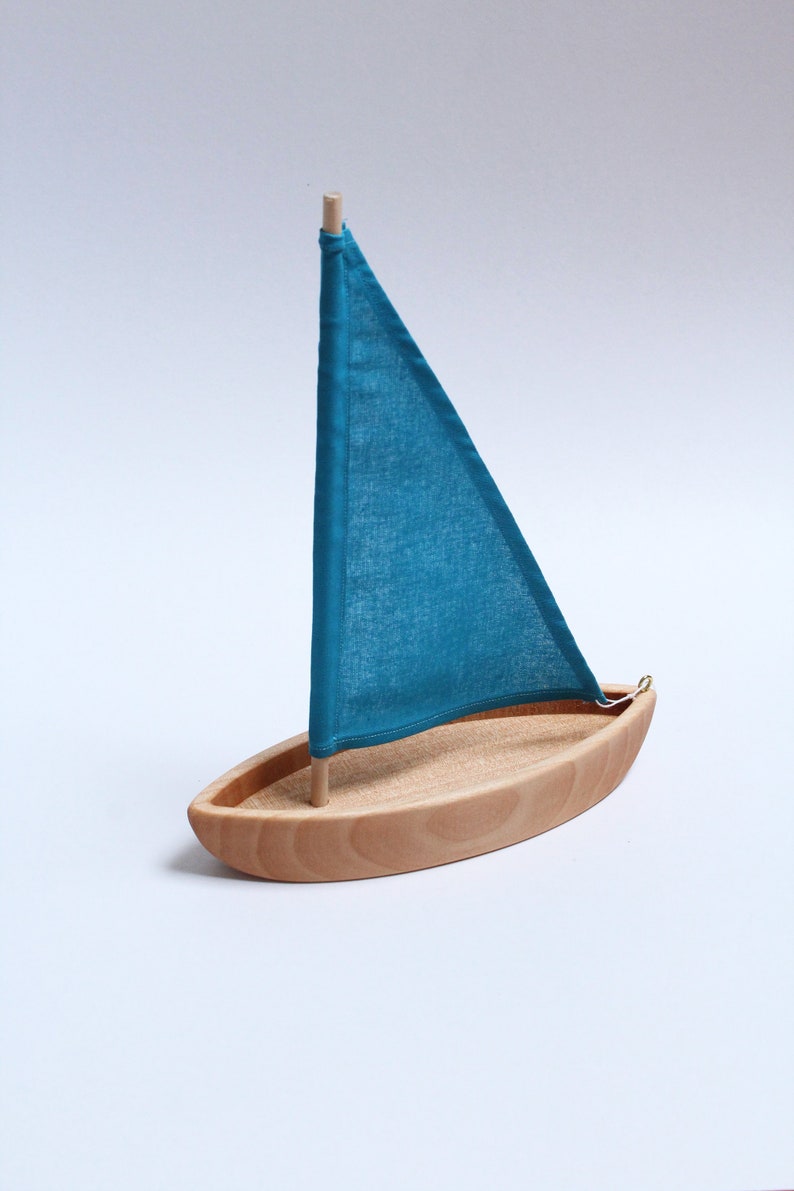 wooden toy sailboat
