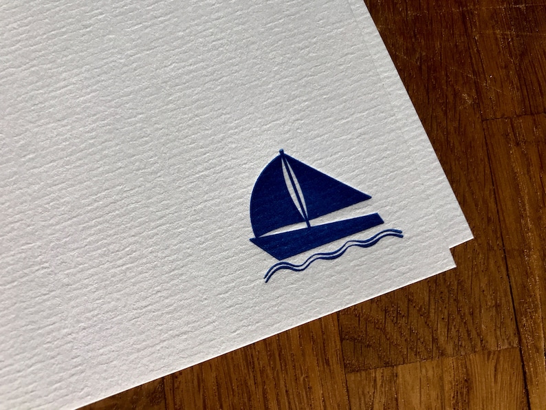 Children's Personalised Stationery Boat Motif Etsy UK