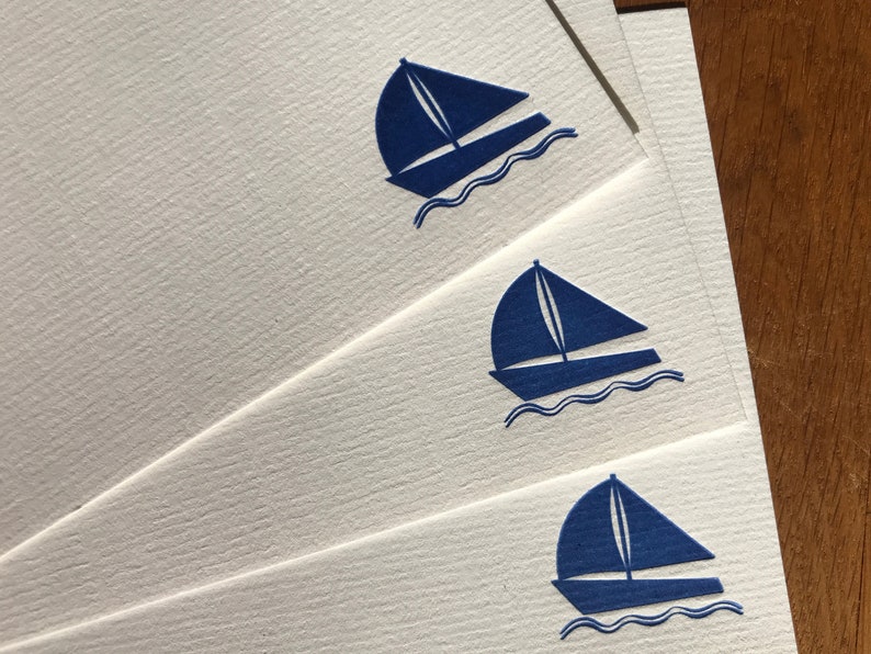 Children's Personalised Stationery Boat Motif Etsy UK
