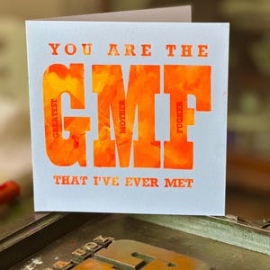 GMF Card - Carte de voeux imprimée en typographie