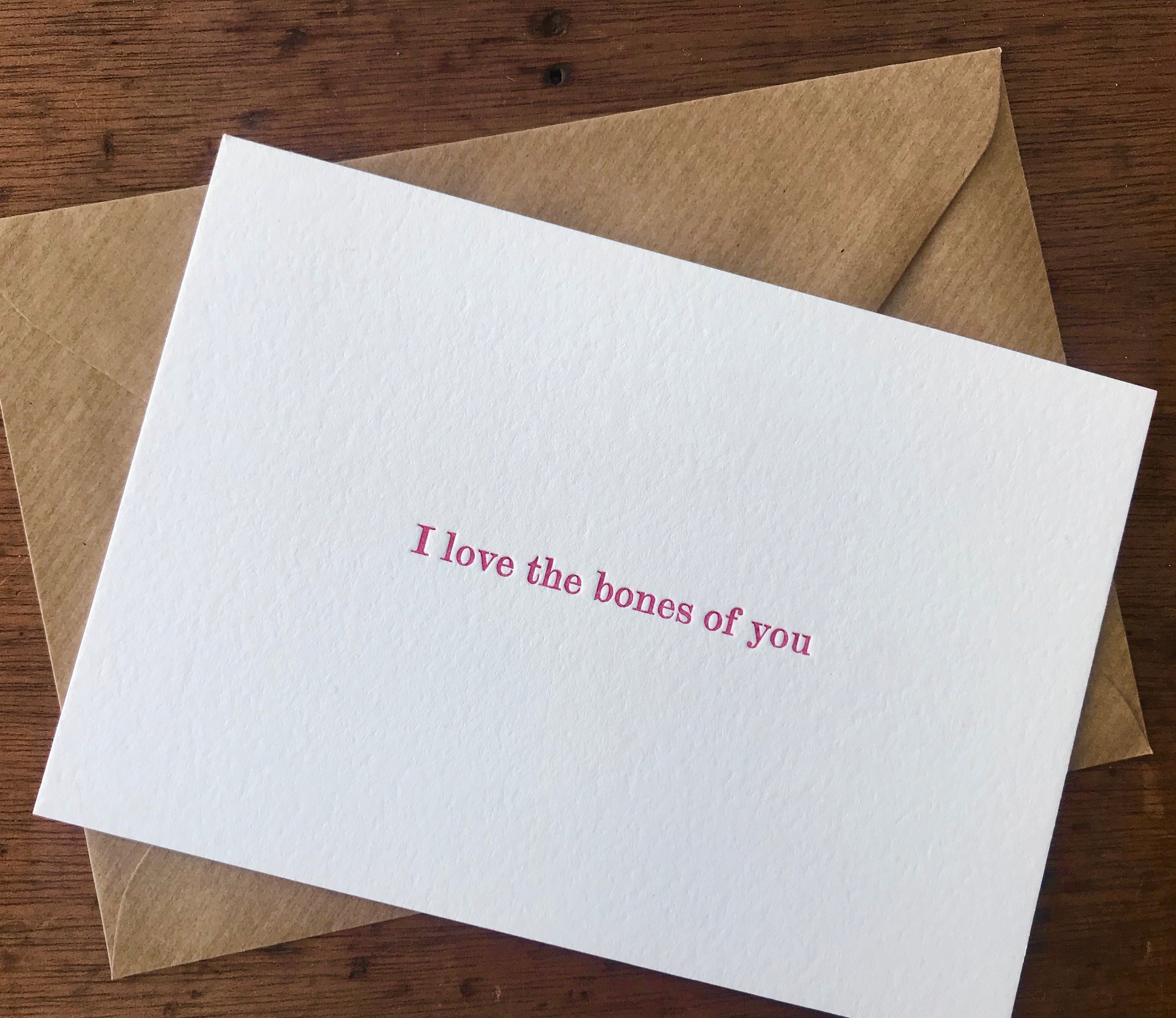 I Love You With Every Bone in My Body Gothic Valentine's Day Card