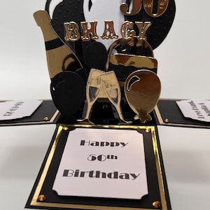 Boîte d'anniversaire carte homme mari petit ami fils fait main souvenir 18e 21e 30e 40e 50e 60e personnalisé