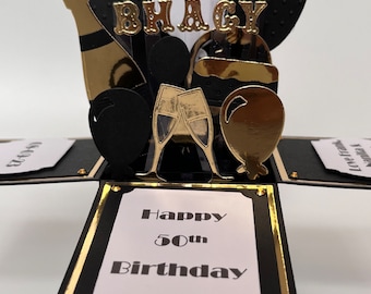 Biglietto di auguri di compleanno per uomo, marito, fidanzato, figlio, ricordo fatto a mano, 18, 21, 30, 40, 50, 60 anni, personalizzato