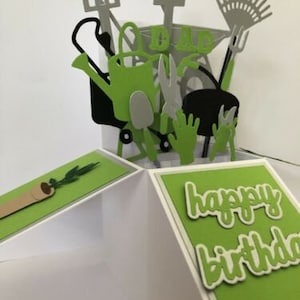 Tarjeta de cumpleaños personalizada hecha a mano para papá, jardinería, hombres, abuelo, esposo, 21, 30, 40, 50, 60 y 70 años