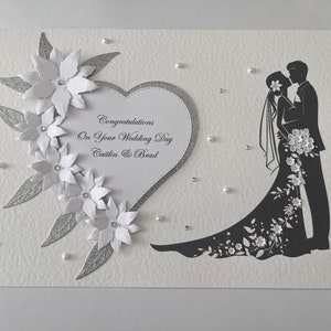 Carte de mariage personnalisée faite main, carte de fiançailles, carte d'anniversaire
