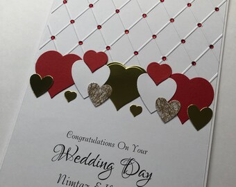 Biglietto di auguri personalizzato per matrimonio Nikkah Card per donna, uomo e donna