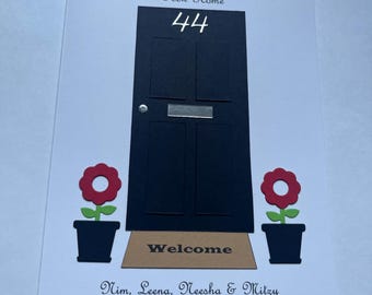 Biglietto di auguri personalizzato fatto a mano per la nuova casa, prima casa