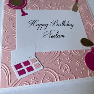 Tarjeta de cumpleaños personalizada hecha a mano para niñas, mujeres y niñas, para los días 16, 21, 30, 40, 50 y 60 de cualquier edad