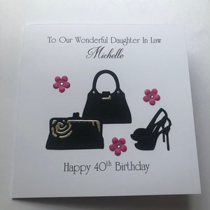 Handgemaakte verjaardagskaart Gepersonaliseerd 18e 21e 30e 40e 50e 60e 70e 80e 90e 100e dames dames meisjes