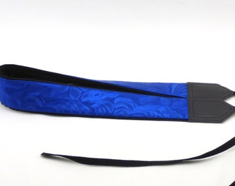 Blue camera strap. Padded camera strap DSLR and SLR. Men accessories by InTePro.