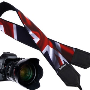 Union Jack Camera Strap - Embrace British Elegance | DSLR/SLR Shoulder Strap | Perfect Gift for Photographers and Travelers