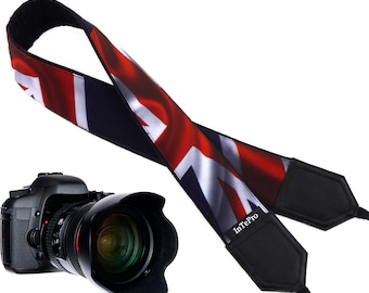 Union Jack Camera Strap - Embrace British Elegance | DSLR/SLR Shoulder Strap | Perfect Gift for Photographers and Travelers