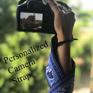 Personalized camera strap DSLR camera strap photographer gift strong camera strap Lucky elephant camera strap unique camera strap image 3
