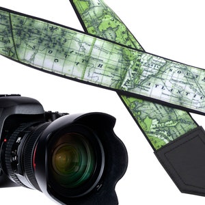 Go Green World Map Camera strap exclusively designed for all professional cameras and other standard cameras.