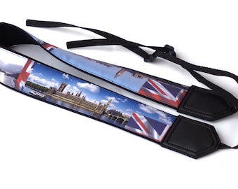 London camera strap.  Big Ben camera strap. City view. DSLR / SLR Camera Strap. Camera accessories by InTePro