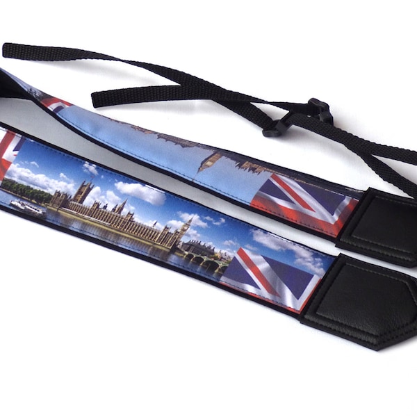 London camera strap.  Big Ben camera strap. City view. DSLR / SLR Camera Strap. Camera accessories by InTePro