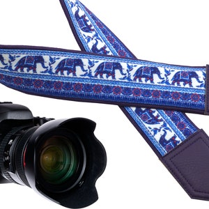 Personalized camera strap DSLR camera strap photographer gift strong camera strap Lucky elephant camera strap unique camera strap image 4