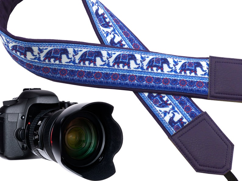 Personalized camera strap DSLR camera strap photographer gift strong camera strap Lucky elephant camera strap unique camera strap image 4