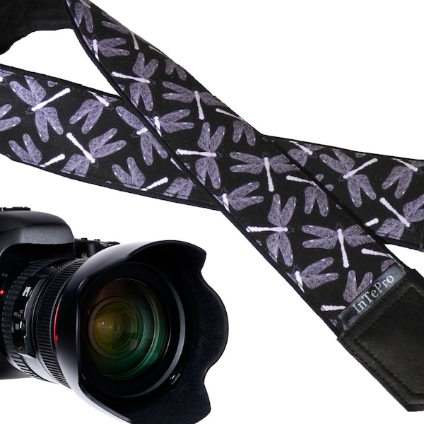 Personalized Camera straps.  DSLR / SLR Camera Strap. Dragonflies design Camera Accessories by InTePro