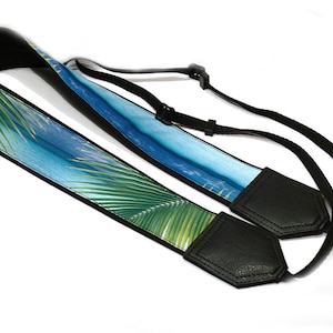 Camera Strap with palm leaves. Ocean Camera Strap. Palms camera strap. Camera accessories by InTePro