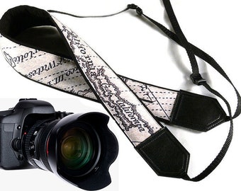 California Map Camera Strap. Beige DSLR /SLR Camera Strap. Camera accessories.