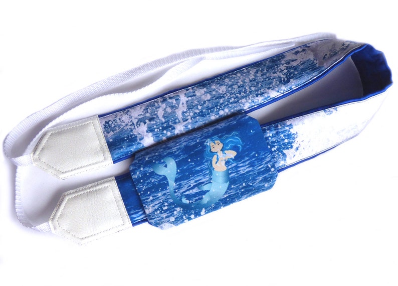 Ocean camera strap Photographer gift. Camera Strap with pocket Sea camera strap Camera accessories Mermaid Camera Strap