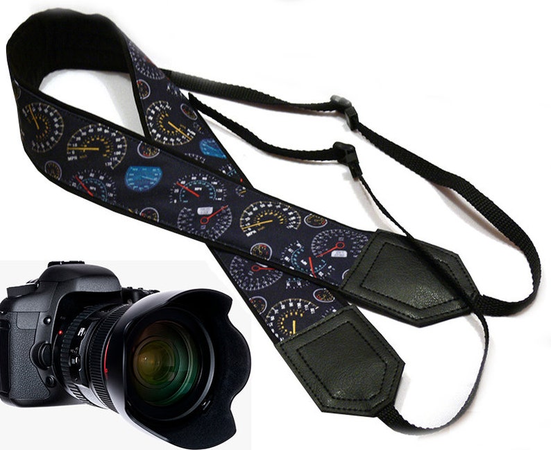 Speedometer camera strap. Car camera strap. DSLR / SLR Camera Strap. Camera accessories by InTePro image 1