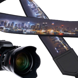 New York City Skyline Padded Camera Strap – Durable & Comfortable