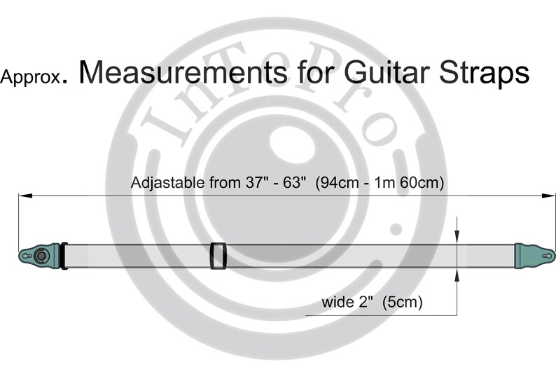 Gitarrengurt mit Elefanten. Glückliche Elefanten für Gitarristen. Gitarrenzubehör für Akustik, E, Bass & andere Gitarren. Instrumentengurt Bild 2