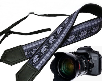 InTePro Lucky Elephant camera strap. Ethnic camera strap for DSLR /SLR Camera.  Camera accessories great gift for travellers.