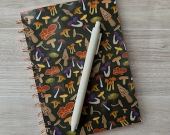 Mushroom Medley Cottagecore Wire-O Bound Notebook