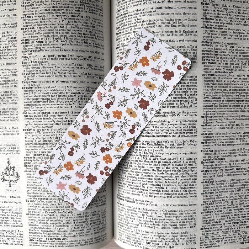 Light Spring Floral Laminated Bookmark - Etsy