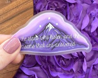 Velaris Mountains Sticker: Book Lover Gift, Waterproof Laptop Decal