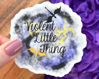 Violent Little Thing Sticker, Book Lover Gift, Waterproof Laptop Decal