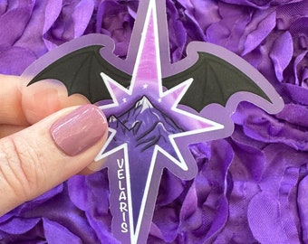 Velaris Sticker: Bookish Vinyl Decal for Laptop, Water Bottle (3x3 in)