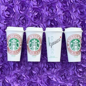 Personalized Starbucks Cup / Bridesmaid Gifts / Bride Cup / Wedding Party Gifts / Bridesmaid Proposal / Personalized Gift / Bridal Party image 1