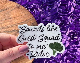 Sounds like Quest Squad to Me Sticker, Quest Squad, Bookish Sticker, Book Lover Gift, Onyx Storm Stickers, Book Club, 3x2.3 in. Vinyl