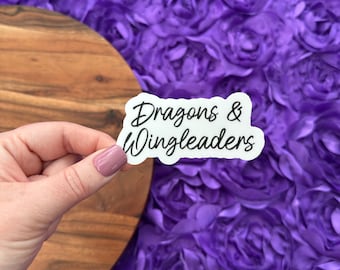 Dragons and Wingleaders Sticker: Waterproof Vinyl Decal