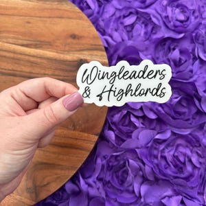 Wingleaders & Highlords Sticker: Waterproof Vinyl Decal